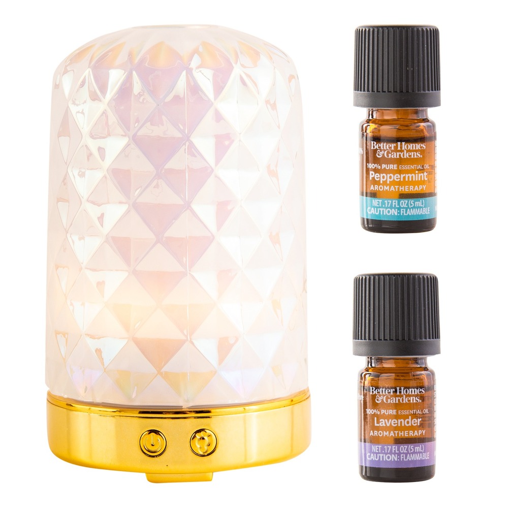 Better Homes & Gardens Diffuser Set 100ML Iridescent 3 Piece Essential Oils